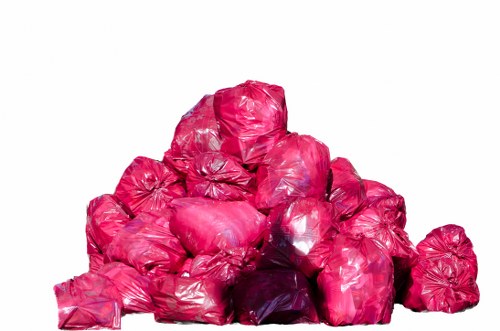 Various types of demolition waste materials