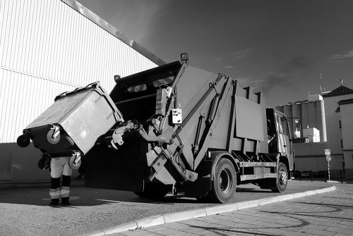 Skip hire container on a residential property