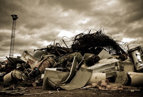 Various types of skips lined up